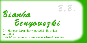 bianka benyovszki business card